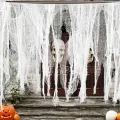 Cadılar Bayramı Halloween Krem Renkli Tül 4 Metre
