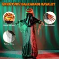 Halloween Korkunç Balkabağı Hayalet ışıklı - Sesli - Hareketli (170 cm)