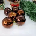 Çam Ağacı Süsleme Parlak Top Çikolata 6 Adet 6 cm