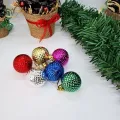 Çam Ağacı Süsleri Tırtıklı Top Renkli 6 Adet 4 cm