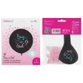 Cinsiyet Balonu Siyah Pembe Konfetili (18 inch / 45 cm)