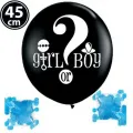 Cinsiyet Balonu Soru İşareti Mavi 90 cm