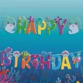 Deniz Kızı Baby Köpek Balığı Happy Birthday Yazısı 230x14 cm