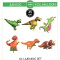 Dinozor Folyo Balon 6 lı 35 cm