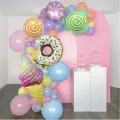 Donut Folyo Balon Beyaz Gold (47x72 cm)