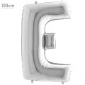 E Harf Folyo Balon – Gümüş – 100 cm (40 inch)