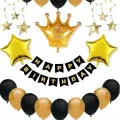 Erkek Doğum Günü Süsleri Seti Kral Taçlı