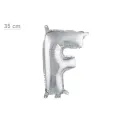 F Harf Folyo Balon – Gümüş – (35 cm - 16 inch)