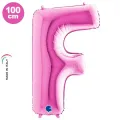 F Harf Folyo Balon – Pembe – 100 cm (40 inch)