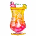 Kokteyl Bardağı Folyo Balon Flamingolu (38x80 cm)