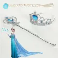 Frozen Elsa Taç, Asa, Örgü Saç Seti