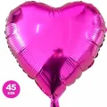Fuşya Kalp Folyo Balon (45 cm)