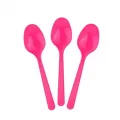 Fuşya Plastik Kaşık Lüks (25 adet)