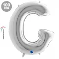 G Harf Folyo Balon – Gümüş – 100 cm (40 inch)
