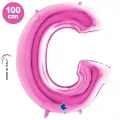 G Harf Folyo Balon – Pembe – 100 cm (40 inch)