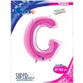 G Harf Folyo Balon – Pembe – 100 cm (40 inch)