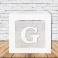 G - Harfi Şeffaf Kutu Beyaz 25 cm