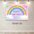 Gökkuşağı Doğum Günü Afişi (75x107 cm)