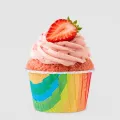 Gökkuşağı Renkli Muffin Kek Kapsülü (25 adet)