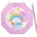 Gökkuşağı Temalı Pinyata 42 cm + Sopası