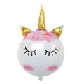 Gold Boynuzlu Unicorn Folyo Balon 85 cm