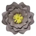 Gri Kağıt Çiçek (Gül Kalıp) 1 Adet 30 cm