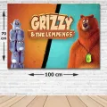Grizzy The Lemmings Doğum Günü Parti Afişi 70x100 cm