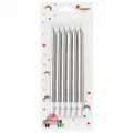 Gümüş Pasta Mumu (6lı - 13 cm)
