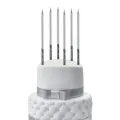 Gümüş Uzun Kalem Mum 6lı 15 cm