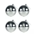 Gümüş Yılbaşı Topu 4 adet 10 cm