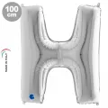 H Harf Folyo Balon – Gümüş – 100 cm (40 inch)