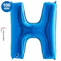 H Harf Folyo Balon – Mavi – 100 cm (40 inch)