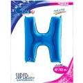 H Harf Folyo Balon – Mavi – 100 cm (40 inch)