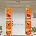 Halloween Asma Afiş (Şaka Mı? Şeker Mi?) Kapı Süsü (2li - 155x30 cm)