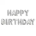 Happy Birthday Folyo Balon Gümüş (35 cm)