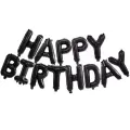 Happy Birthday Folyo Balon Siyah (35 cm)