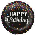 Happy Birthday Konfeti Folyo Balon (45 cm)