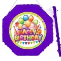 Happy Birthday Mor Pinyata 42 cm + Sopası