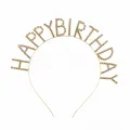 Happy Birthday Taşlı Lüks Taç Gold