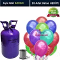 Helyum Tüpü 3 lt (20 Adet Kalpli Balon)