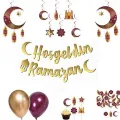 Hoş Geldin Ramazan Bordo Dekor Seti 8 Parça