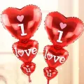 I Love you 3lu Kalp Folyo Balon (50x100 cm)