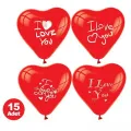 I Love You Baskılı Balon (15 adet)