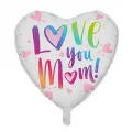 i love You Mom Kalp Folyo Balon (45 cm)