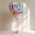i love You Mom Kalp Folyo Balon (45 cm)