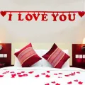 I Love You Yazısı Keçe Süs 111 cm