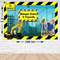 İnşaat Doğum Günü Parti Afişi 70*100 cm