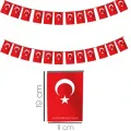 İpli Türk Bayrağı (Ay Yıldız) Büyük Boy (19x11 cm 40lı)