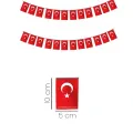 İpli Türk Bayrağı (Ay Yıldız) Mini Boy (10x5 cm - 40lı)
