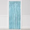 Işıltılı Duvar ve Kapı Perdesi Açık Mavi (90x200 cm)